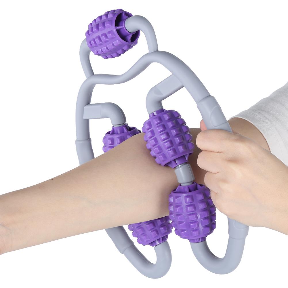 Leg Massager Ring Fitness Roller Massage Equipment Yoga Foam Roller Shaft Dark Purple