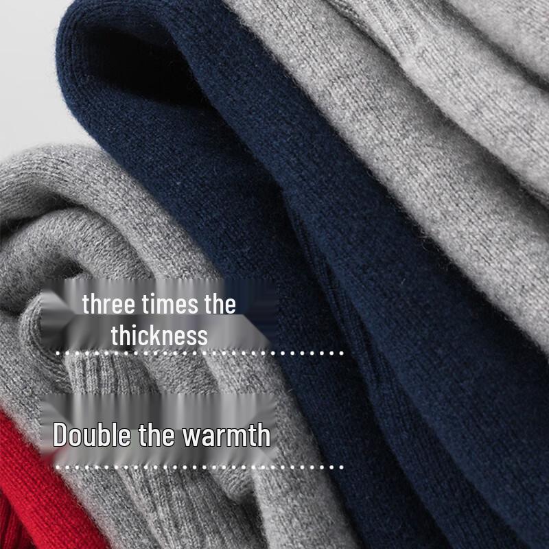 Hengyuanxiang Women's Pure Wool Thick V-Neck Cardigan