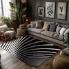 Tuniu Geometric Striped Rug Modern Abstract Home Floor Carpet Living Room Decor 130x50cm