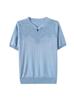2026 Spring/Summer Fashionable Embroidered Knit Top for Mothers: New Chinese Style Short-Sleeved Top for Middle-Aged and Elderly Women