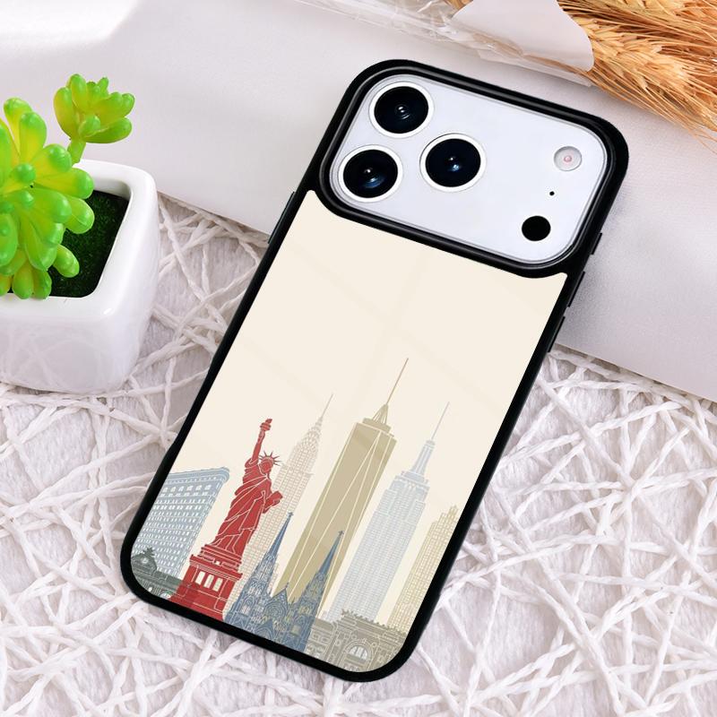 New York City weiche stoßfeste Handyhülle für iPhone 17 Air 16e 15 11 12 14 13 Pro Max Hülle Coque