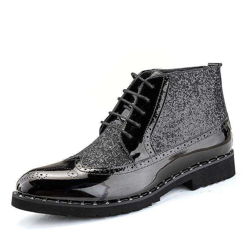 Men's 2025 High-Top Leather Martin Boots – Business Casual & Nightclub Styling