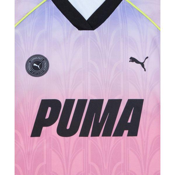 Puma Logo Color Block V-Neck Short Sleeve Soccer Shirt Unisex tops 950412-04
