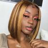 Ginger Short Bob Lace Front Wigs   Hair Wigs Bob Lace Wigs For Women Blonde Orange Straight Brazilian Hair Closure Wig