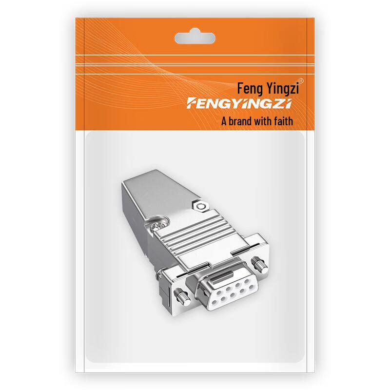 DB9 Female Solder Connector with Metal Shell (4-pack)