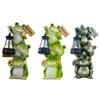 Einzigartiges Geschenk Solarbetriebene Frösche Gartenlaternen Harzskulptur Wasserdichtes Ornament Für Außenrasen Garten Heimdekorationen