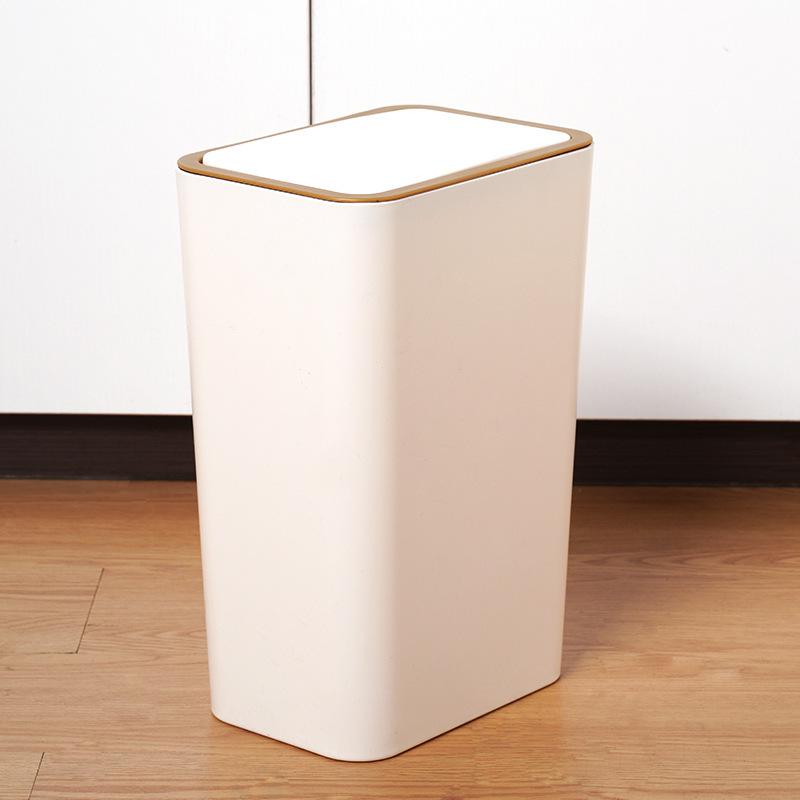 Søppelbøtte med trykknapp-popup-lokk for kjøkken, bad eller restaurant