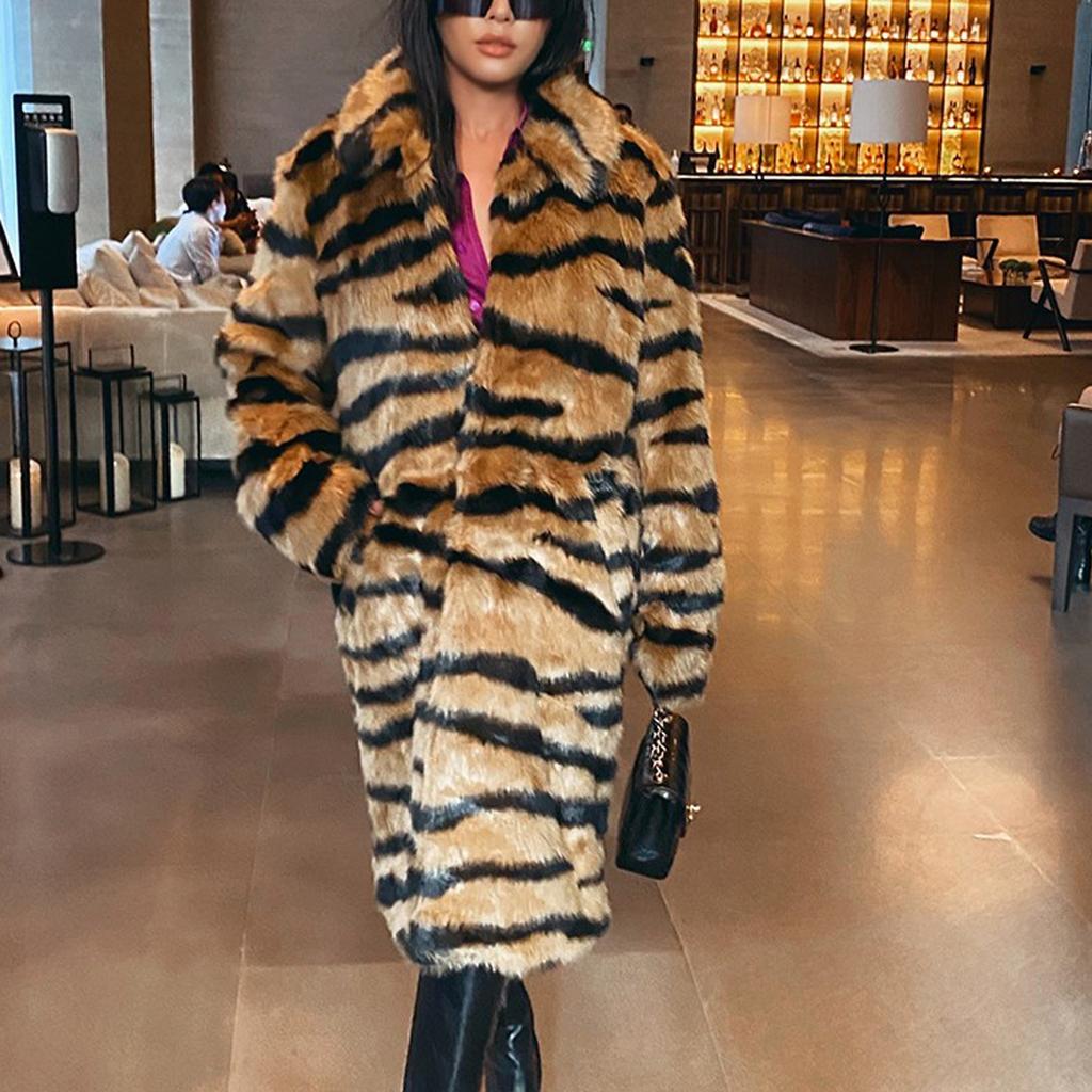 Damen-Herbst- und Winter-Plüsch-Langarm-Warm-Cardigan-Mantel