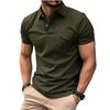 Neues Herren-Poloshirt mit Tasche Herren-T-Shirt Sport Kurzarm-Oberteil