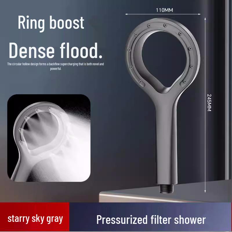 

Сверхлегкая ручная душевая лейка под давлением с массажем распылением - Минималистичный и универсальный дизайн