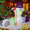 5.9FT LED Light Inflatable Yard Decorations Snowman Candy Decor Xmas Toy Supplies Home Ornaments Gifts Holiday Gifts