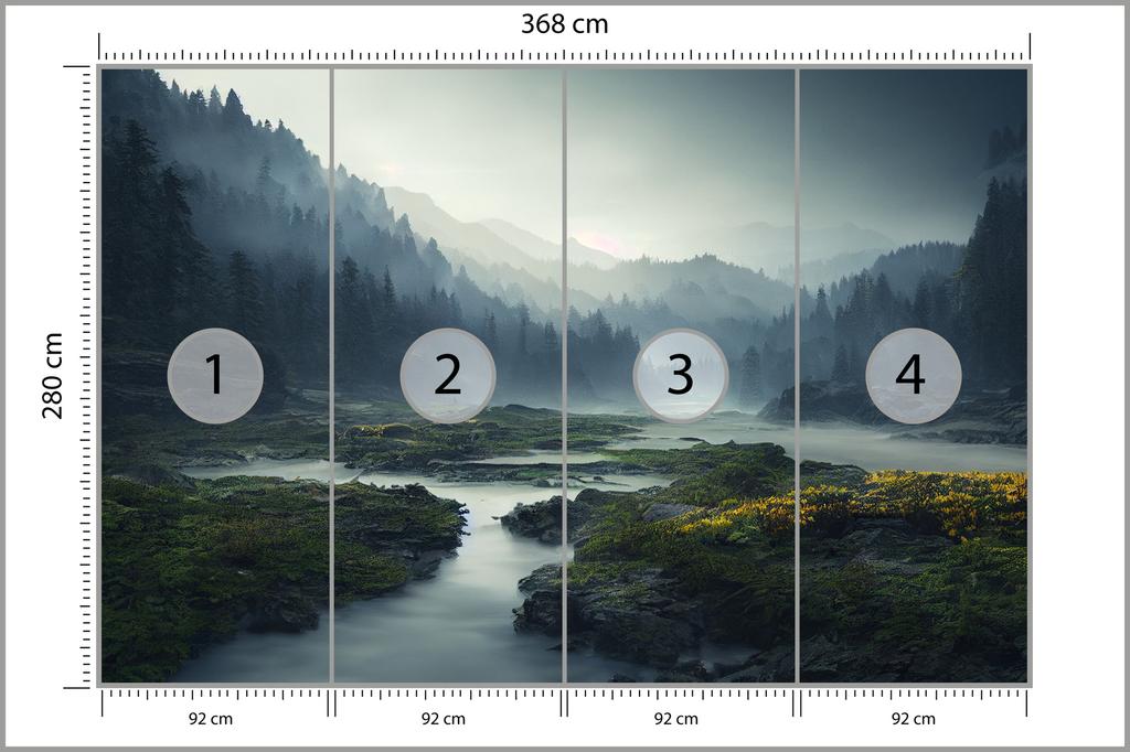 Photomural Breathtaking Landscape 4K Background Non-Woven 368x280