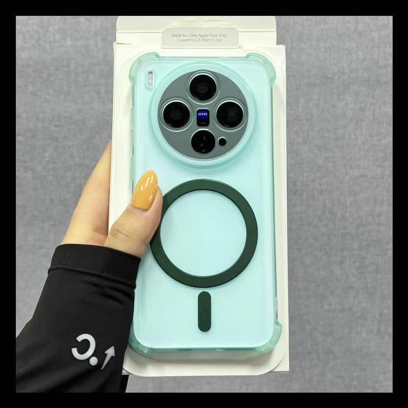 For Magsafe Magnetic Shockproof Case For VIVO X300 Pro Wireless Charge Clear Soft Silicone Cover For VIVO X300 X200 Pro Bumper