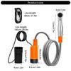 Outdoor Shower Head Sprayer Pump for Car Washing Camping Hiking Travel, USB Rechargeable Camping Shower Bathing Pump