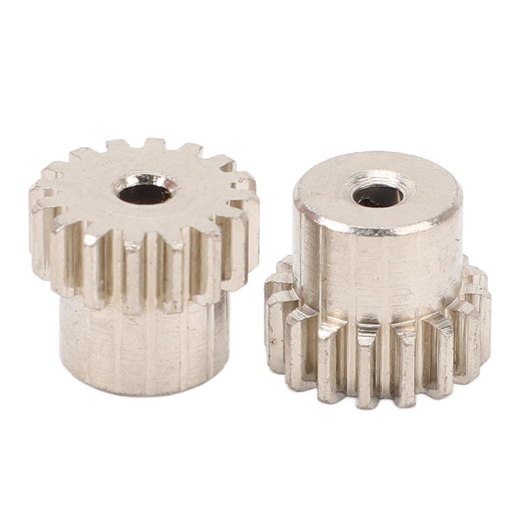 2Pcs RC Motor Gear Set M0.6 16T Precise Fit Low Noise Steel Pinion Motor Gears for 1/12 1/16 Remote 