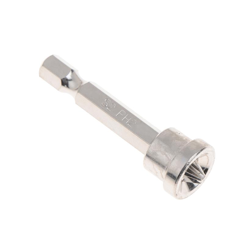 Ensemble de 2 embouts de tournevis Ph2 25 mm + 3 embouts 50 mm pour plaques de plâtre, panneaux de bois, limiteur de profondeur, embouts cruciformes, têtes cruciformes non magnétiques