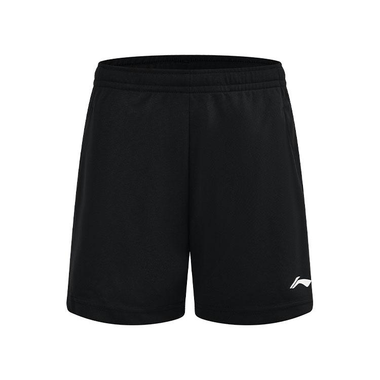 Li-Ning Simple Comfortable Soft Quick-Dry Sports Competition Five-Point Casual Shorts Women shorts Black AAPU136-1