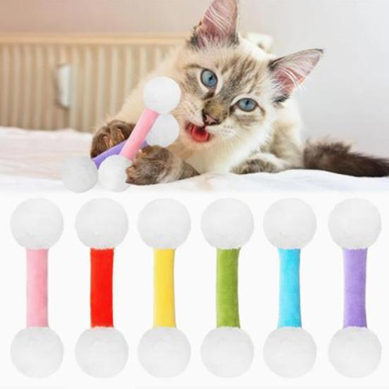 Swab Catnip Toy Kitten Self Play Hunting Kick Stick Interactive Teething Chew Toy Soft Plush Kicker Toy for Indoor Cats Kittens