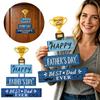 Father’s Day Door Hanging Party Decoration with Trophy Print and Adhesive Dots Ribbon for Event Celebration Display