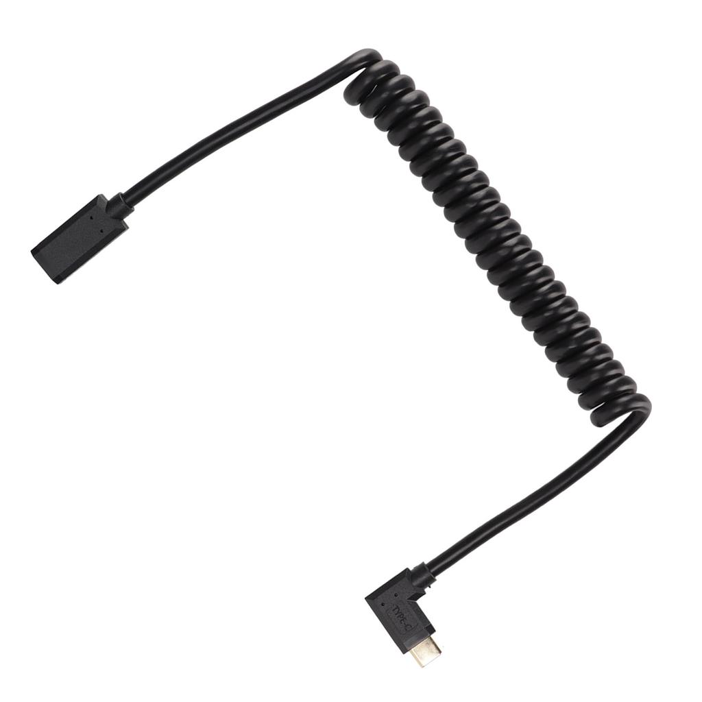 USB C Cable USB C Female to USB C Male 4K 60hz 3A Quick Charging 10Gbps 1.2m Helical Spring Design USB C Power