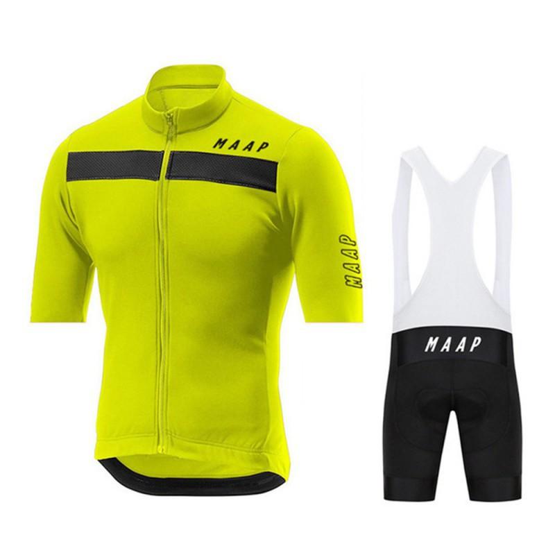 MAAP Cycling Suit Set Road Bike Top Quick-drying Breathable Short-sleeved Bib Pants XS