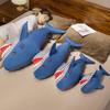 Fluffy Big Size Cute Shark Doll Plush Toy Blue Pink Shark Throw Pillow Shark Sharp Big Teeth Red Mouth Classic Birthday Gift