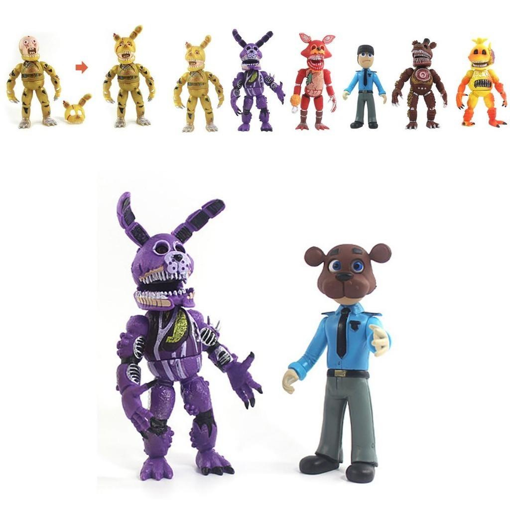 Vibrant 6pcs Fnaf Five Nights At Freddy's Light Up Action Figures For Kids