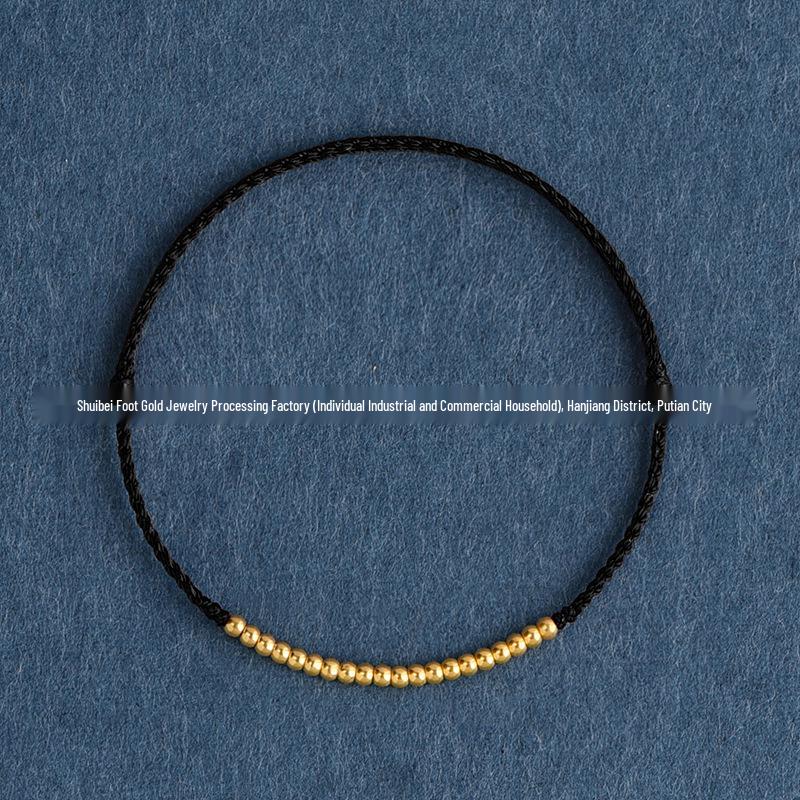 999 Gold Zodiac Red Bracelet: Crushed Disco Beads & Gold Luck Charm, Perfect Gift for Girlfriend