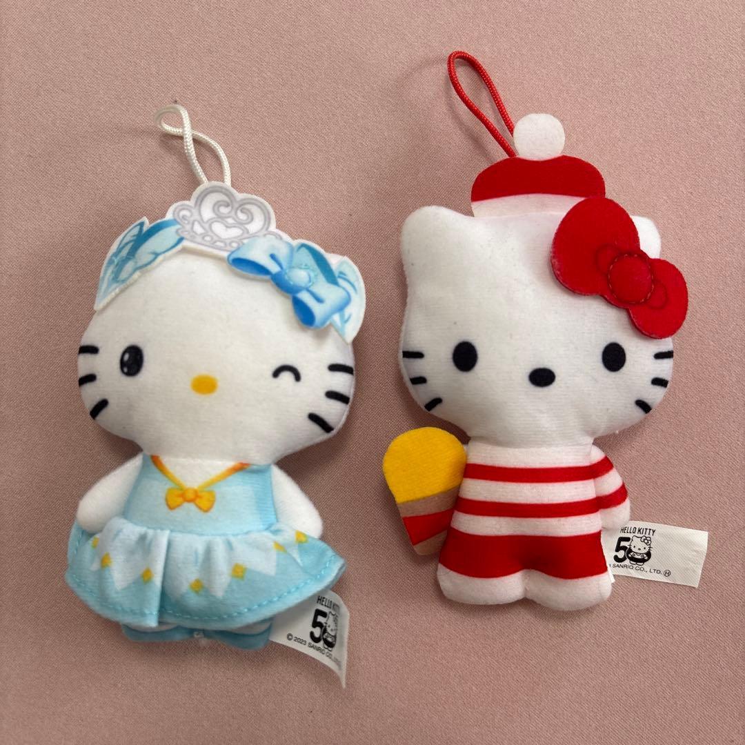 Hello Kitty Plush Toy 50th Anniversary Set Sanrio
