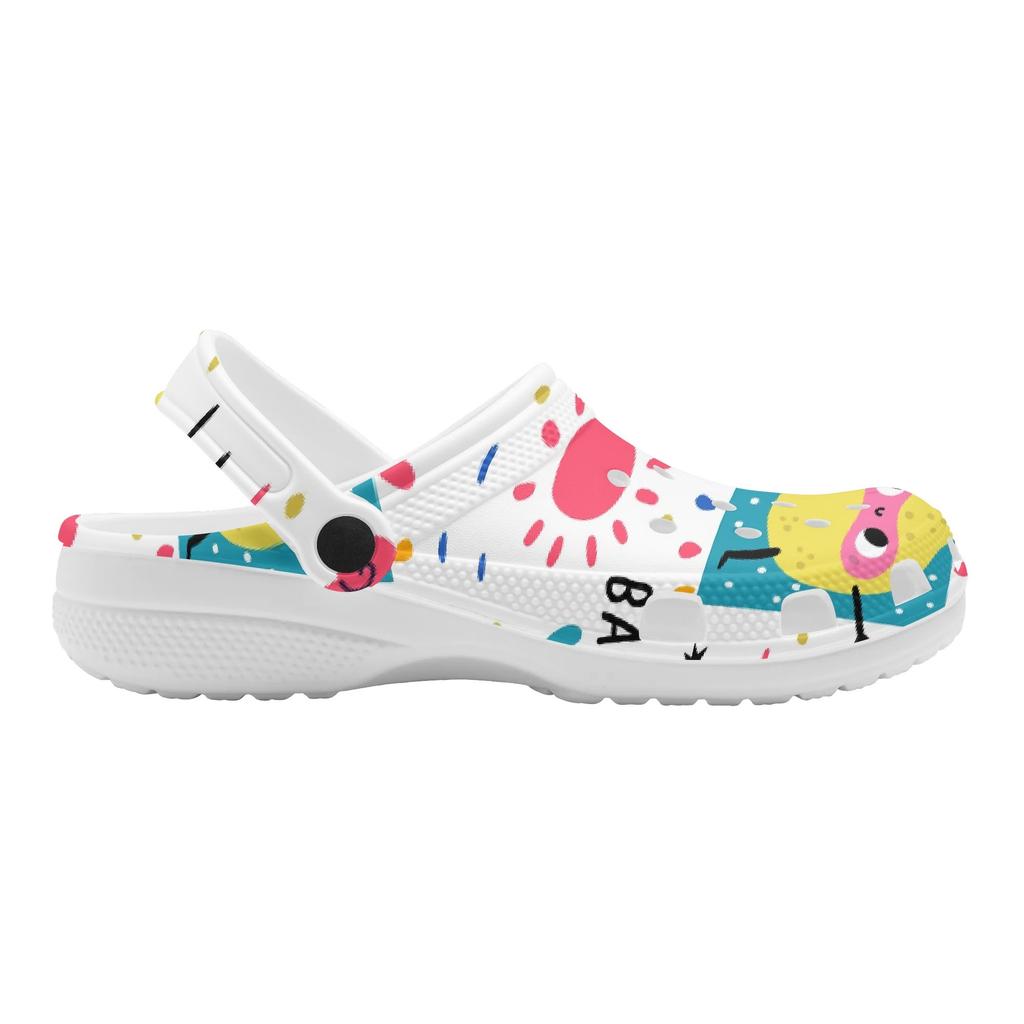 Allover Printed EVA Clogs Sandals for Women Men Lightweight Soft Slip On Casual Slippers Soft Sole Summer Shoes Daily Comfort Wear