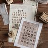 Journal GO 10pcs/set Creative Retro Number Stamp Set for Scrapbooking Vintage Journaling Supplies Cute Wooden Stamps