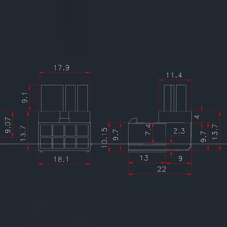 Connettori Angolari a 90 Gradi a 8 Pin Adattatori di Alimentazione Scheda per Scheda Grafica Desktop