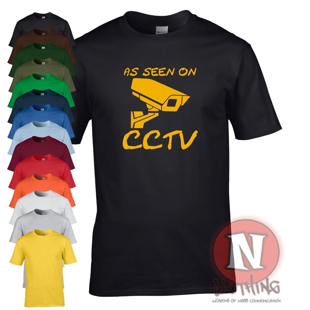 As Seen On Cctv TShirt A Little Funny Banksy Street Art Quote Teeshirt Tee