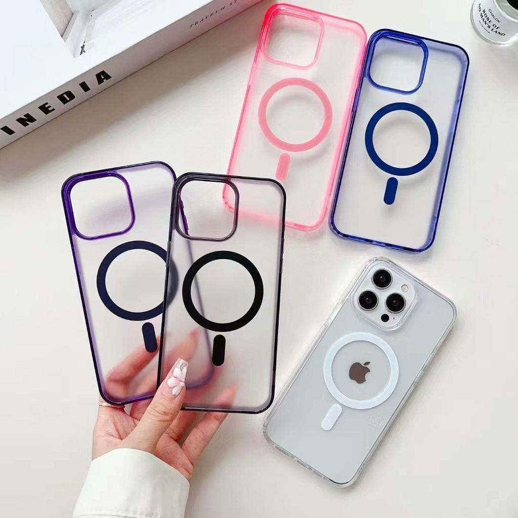 For iPhone 16 Pro Case Compatible with MagSafe Acrylic+TPU Matte Phone Cover