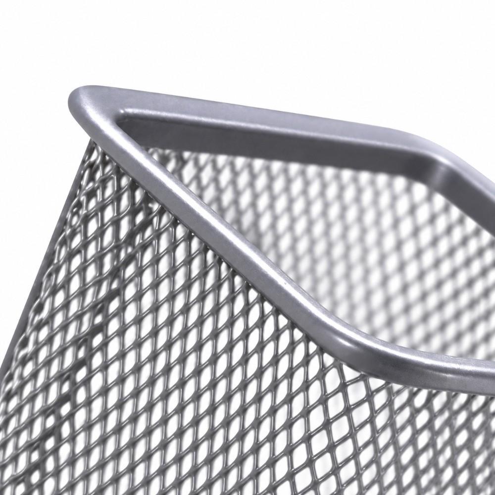 2 Pcs Solid Structure Pen Holder Metal Square Storage Tube Daily Use Storage Bucket Makeup Storage