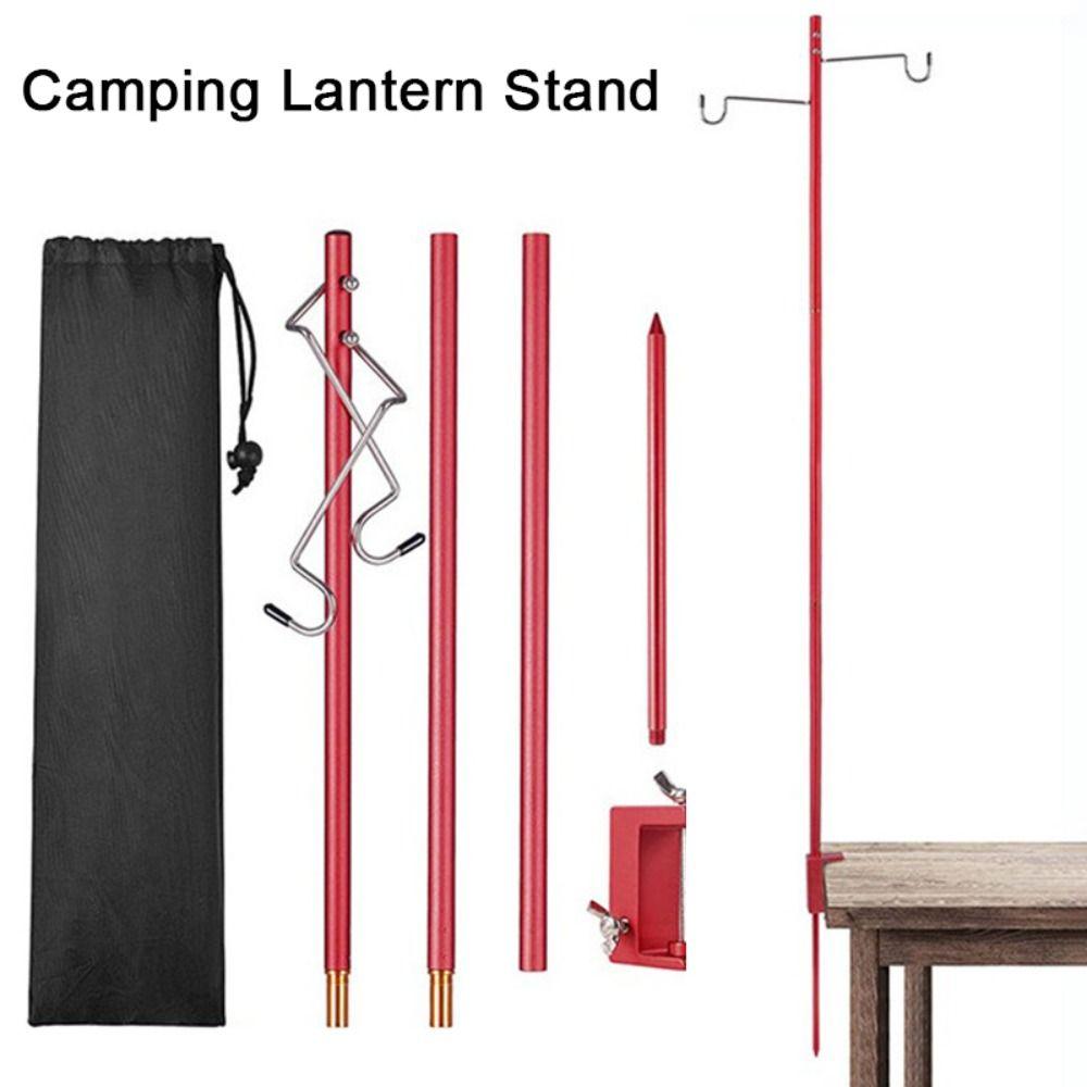 Detachable Camping Lantern Stand Aluminum Alloy Lantern Hangers New Tent Lamp Stand Fishing