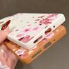 Sakura Blumenmuster Weiche Matte Hülle Für Xiaomi 13T Poco X7 X6 M6 Pro Redmi Note 14 13 Pro 12 11 TPU Ledertextur Stoßfest Schlanke Handyhülle