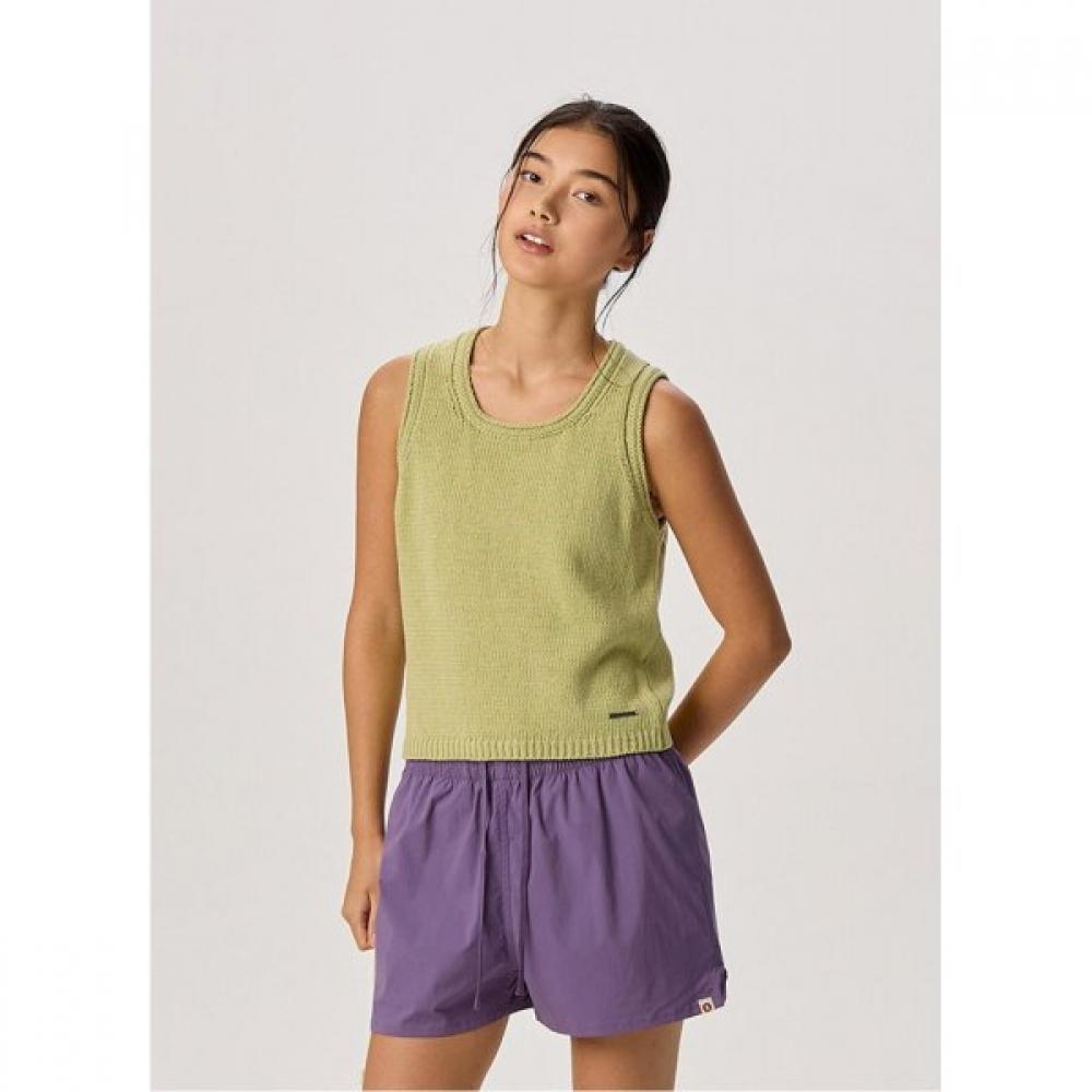Budhi Mudra Linen Rolled Knit Top Lint G29 B61002atn61 G29 Lint/S