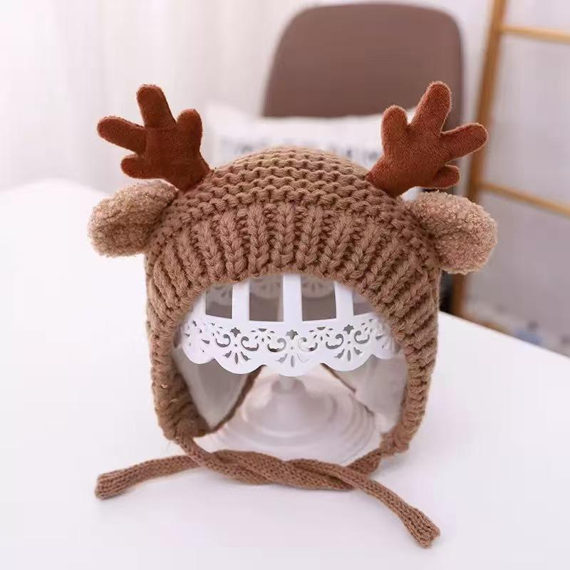 Boys Girls Crochet Hat Beanies Caps Boutique Newborn Baby Hats Teddy Turban Teddy Fabric Thick Ear Warmer Infant Winter Hat
