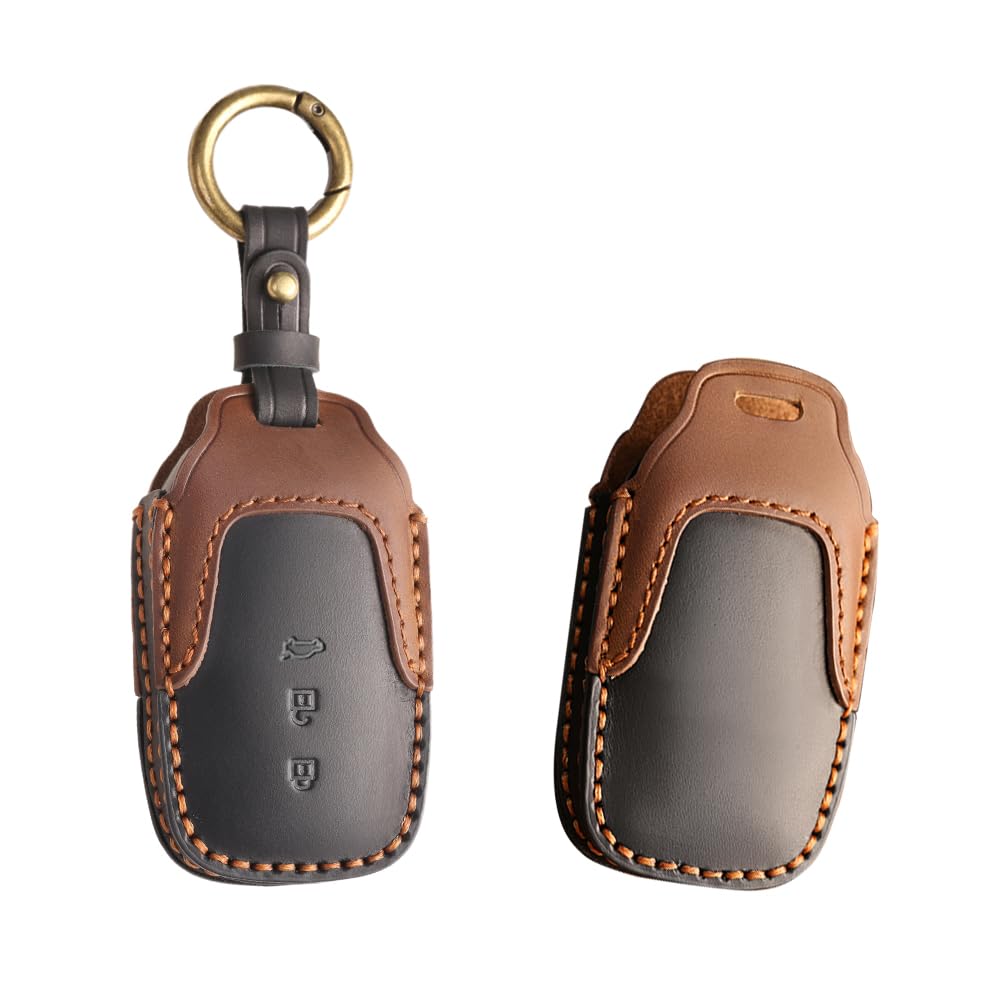 

KOKATO Genuine Leather Smart Key Case Key Holder Key Cover for Toyota Corolla New Land Yaris Crown Crown Crown Estate RS Easy to design Cross, чёрный