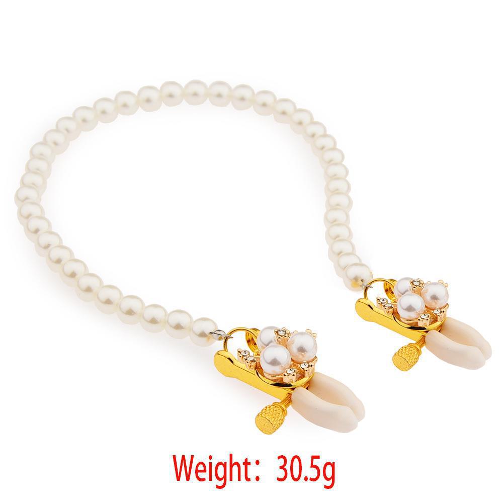 Adult Products New Pearl Chain Nipple Clamp. Sex Climax Yin Clip. Alternative Sex Toys Straight Hair