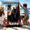 Custom Name Personalized Batman Print Beach Towel, for Trip Camping Beach Party Home Decor, Birthday Gift for Family & Friends