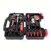 39pcs/Set Pink/Red Color Car Auto Pink Tool Tape Measure Claw Hammer Hex Key Scissors Household Repair Kit Box Mechanics Parts