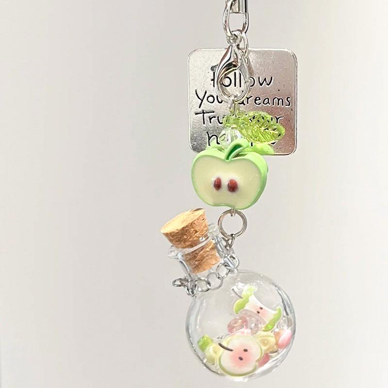 Jellyfish Star Lucky Leaf Wind Chime Keychain & Phone Lanyard Pendant