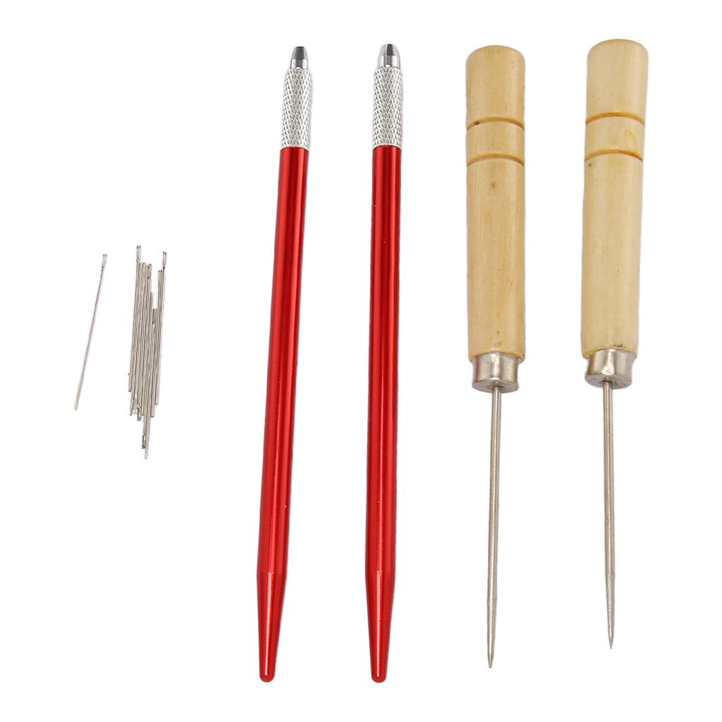 2pcs Doll Hair Rooting Holders with 10pcs 0.6mm Needle DIY Doll Hair Reroot Making Tool with Awl