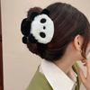 Plush Panda Shape Hair Claw Strong Grip Back Head Hair Clip Cartoon Shark Girl Hair Claw Hair Accessories