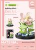 Children's DIY Rose Bouquet Building Blocks Set with Dust Cover - Creative and Educational Toy Ornament