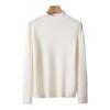 Hengyuanxiang Women's 100% Pure Wool Thick Half-High Collar Sweater