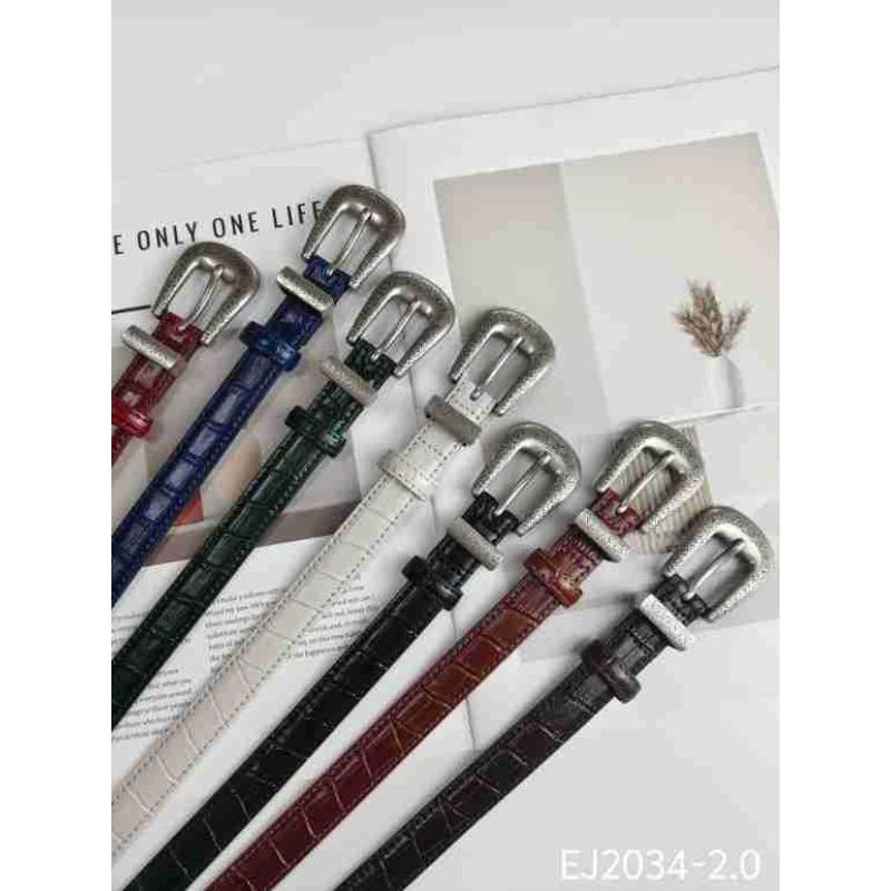 Women's Belt Women's Leather Thin Belt Fashion Versatile Casual Decoration Small Belt Belt