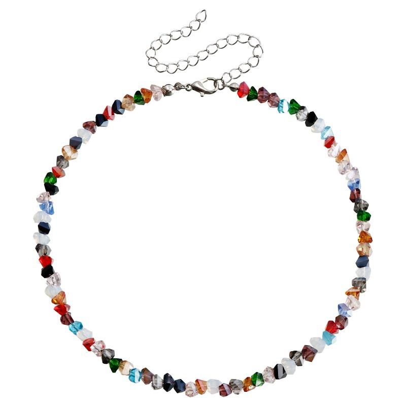 Personalized European American Style Hand Woven Beaded Crystal Clavicle Necklace For Women